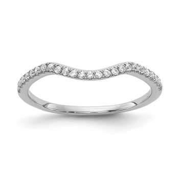 14k White Gold Diamond Wedding Band