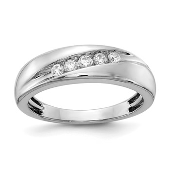 14k White Gold Diamond Men's Ring, MTG Only, no dias