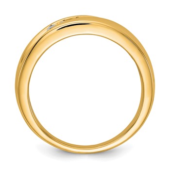 14k Yellow Gold Diamond Men's Ring — alternate view