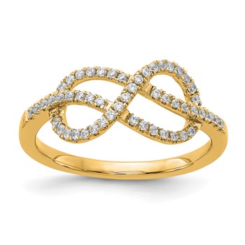 14k Yellow Gold Diamond Celtic Knot Ring