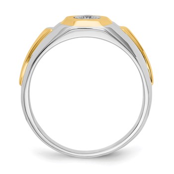 14k Two-tone Men's RingBlank-Mtg only — alternate view