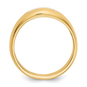 IB Goodman 14k with White Rhodium 1/4 carat Square Diamond 5-stone Mens Channel Ring — alternate view