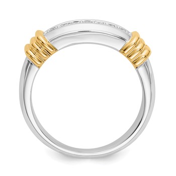 IB Goodman 14k Two-tone 1/4 carat Diamond 7-stone Mens Ring — alternate view