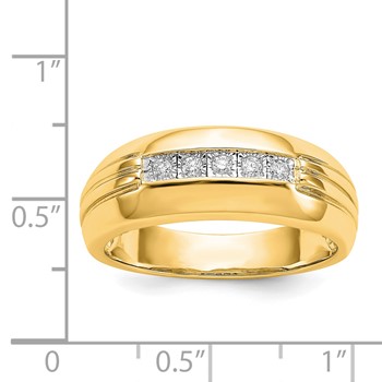 IB Goodman 14k 1/10 carat Diamond 5-stone Mens Ring — alternate view