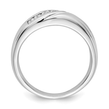 IB Goodman 14k White Gold 1/3 carat Diamond 7-stone Mens Ring — alternate view