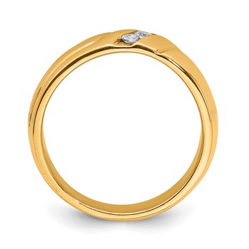 IB Goodman 14k 1/6 carat Diamond 3-stone Mens Ring — alternate view