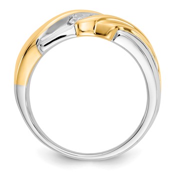 14k Yellow Gold Diamond Mens Ring — alternate view