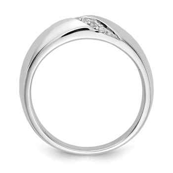 IB Goodman 14k White Gold 1/8 carat 7-stone Diamond Mens Ring — alternate view