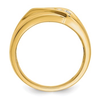 10K1/3 ct Lab Grown Diamond VS/SI+ G+ 5 Stone Complete Men's Ring — alternate view