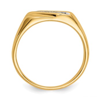 IBGoodman 14k White Gold 1/8 carat Lab Grown Diamond VS/SI+ G+ Six Stone Complete Men's Ring — alternate view