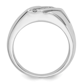 IB Goodman 14k White Gold 1/6 carat Diamond Mens Ring — alternate view