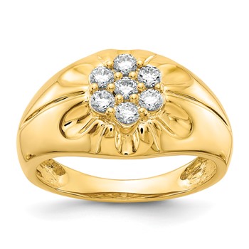 IB Goodman 14k 3/4 carat Diamond Mens Cluster Ring