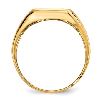 IB Goodman 14k 10mm Square Onyx and Diamond Mens Cross Ring — alternate view