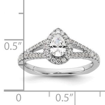 14k White Gold DiamondSemi-Mount Ring — alternate view