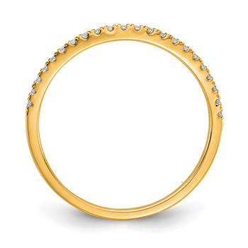 14k Yellow Gold Diamond Contoured Wedding Band — alternate view