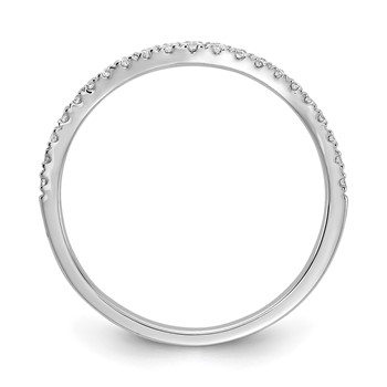 14k White Gold Diamond Wedding Band — alternate view