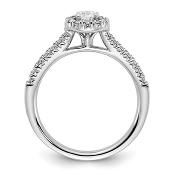 14kw Lab Grown Diamond VS+ F+ 1/4 ctw Round Halo Engagement Ring Se — alternate view