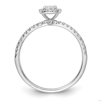 14kw Lab Grown Diamond VS+ F+ 1/2 ctw Round ctr w/ Cush Halo Engage — alternate view