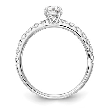 14kw Lab Grown Diamond VS+ F+ 1/2 ctw Engagement Ring Semi — alternate view