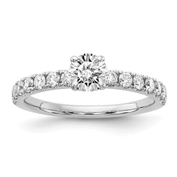 14kw Lab Grown Diamond VS+ F+ 1 ctw Engagement Ring