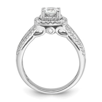 14k White Gold Diamond Semi-mount Engagement Ring — alternate view