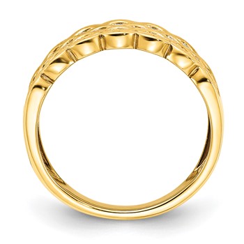 14K Pave 1/4 carat Complete Diamond Band — alternate view