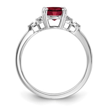 Sterling Silver 8x6 Ov CrRU and Dia Ring Rd 6-1.3mm Mel:S43 — alternate view