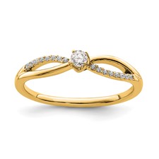 Image of First Promise 14k 1/8 carat Lab Grown Diamond VS/SI+ G+ Complete Petite Engagement Ring