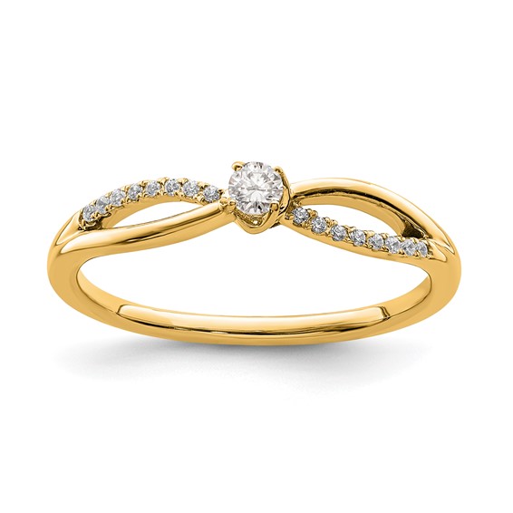 14k Yellow Gold First Promise Lab Grown Diamond VS/SI FGH Petite Engagement Ring 14k Yellow Gold First Promise Lab Grown Diamond VS/SI FGH Petite Engagement Ring