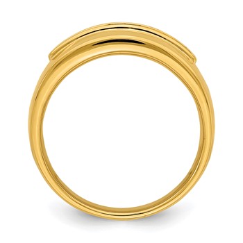 14k 11-Stone 1/4 carat Diamond Complete Men's Channel Band — alternate view