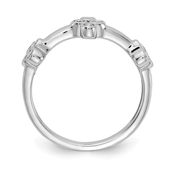 True Origin 14K White Gold 1/5 carat Lab Grown Diamond VS+ F+ Bloom Complete Fashion Ring — alternate view