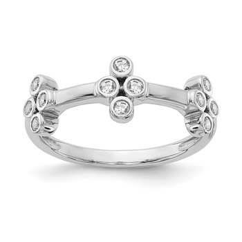True Origin 14K White Gold 1/5 carat Lab Grown Diamond VS+ F+ Bloom Complete Fashion Ring