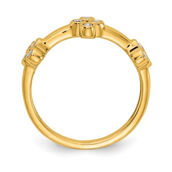 True Origin 14K Yellow Gold 1/5 carat Lab Grown Diamond VS+ F+ Bloom Complete Fashion Ring — alternate view
