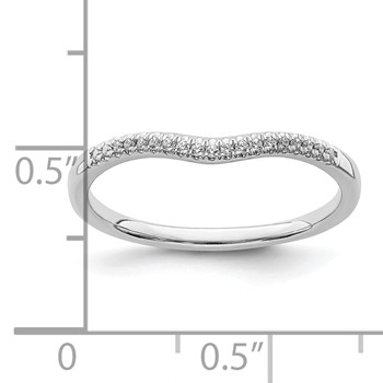 Blooming Bridal 14k White Gold 1/15 carat Diamond Contoured Complete Wedding Band — alternate view