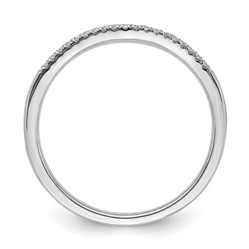 Blooming Bridal 14k Rose Gold 1/15 carat Diamond Contoured Complete Wedding Band — alternate view