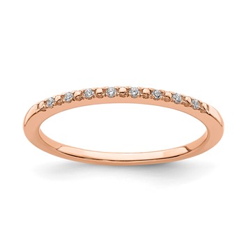 Blooming Bridal 14k Rose Gold 1/20 carat Diamond Complete Wedding Band