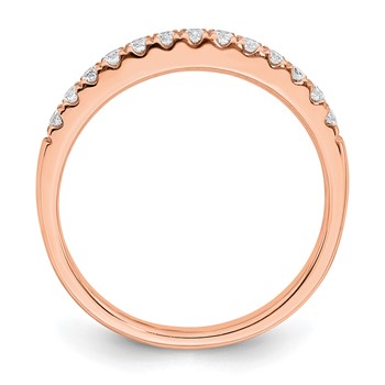 Blooming Bridal 14k Rose Gold 1/4 carat Diamond Complete Wedding Band — alternate view