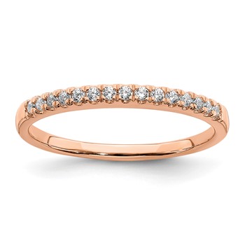 14k Rose Gold 1/8 carat Complete Diamond Wedding Band