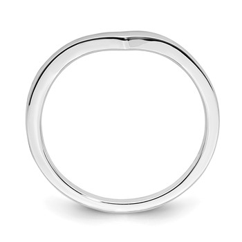 10k White Gold Contoured Wedding Band — alternate view