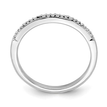 10k White Gold 1/20 carat Diamond Complete Wedding Band — alternate view
