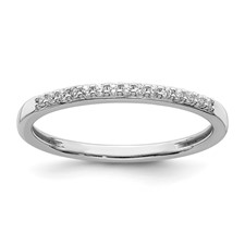 Image of 10k White Gold 1/10 carat Lab Grown Diamond VS/SI+ G+ Complete Wedding Band