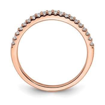 14k Rose Gold 1/5 carat Diamond Complete Wedding Band — alternate view