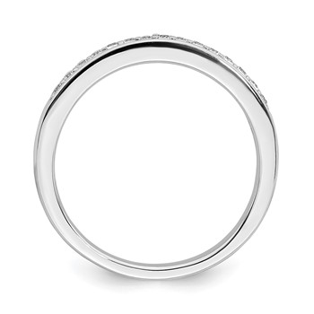 14k White Gold Diamond Band — alternate view