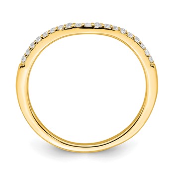 14k Yellow Gold Contoured Diamond Band — alternate view
