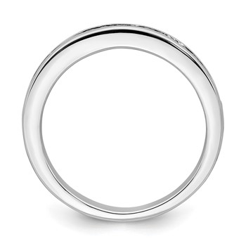 14k White Gold Diamond Band — alternate view