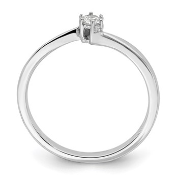 First Promise 14k White Gold 1/8 carat Lab Grown Diamond VS/SI+ G+ Complete Petite Engagement Ring — alternate view