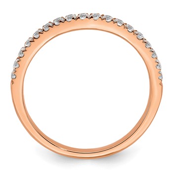 14k Rose Gold 1/3 carat Lab Grown Diamond VS/SI+ G+ Complete Wedding Band — alternate view