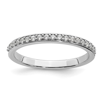 14k White Gold 1/5 carat Lab Grown Diamond VS/SI+ G+ Complete Wedding Band
