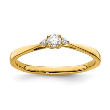 Image of First Promise 14k 1/8 carat Lab Grown Diamond VS/SI+ G+ Complete Petite Engagement Ring