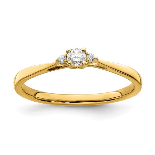 14k 1/8ct Lab Grown Diamond VS/SI+ G+ Comp Petite Eng Ring